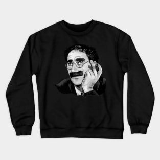 Groucho Marx Illustration by Burro Crewneck Sweatshirt